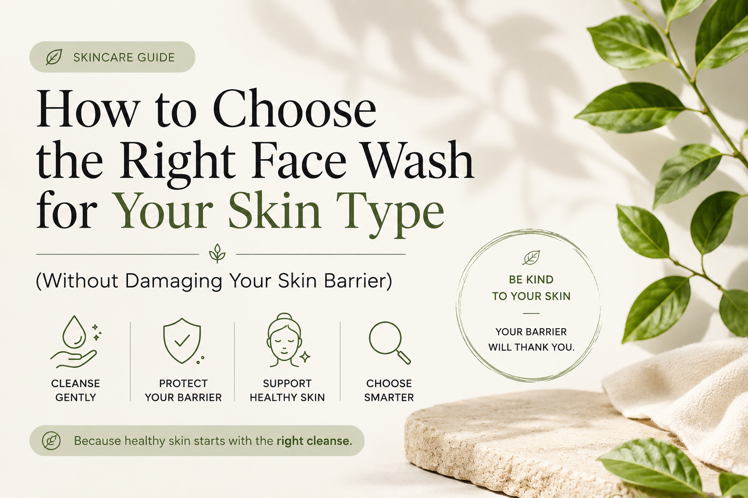How to Choose the Right Face Wash for Your Skin Type (Without Damaging Your Skin Barrier)
