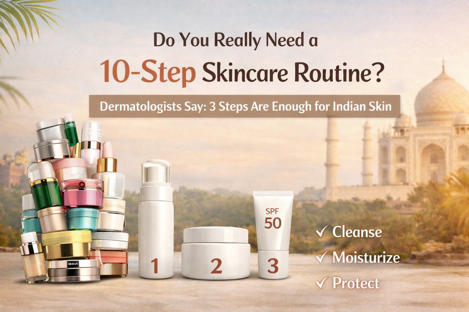 Do Indian Skin Types Really Need 10 Steps? A Simple 3-Step Routine That Works