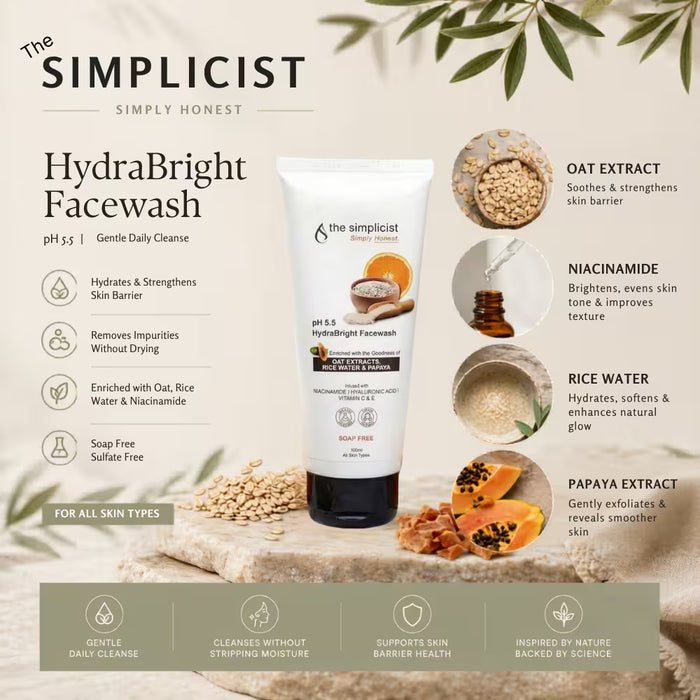 Gentle facewash with niacinamide and orange extract for clear balanced skin